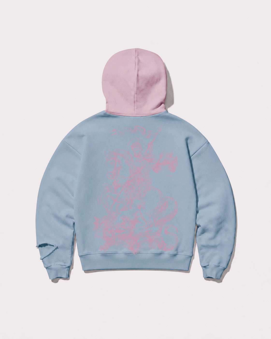 Agios Georgios Hoodie Blue and Pink