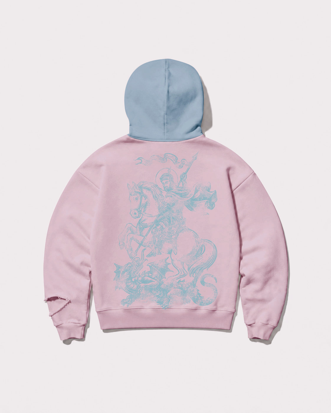 Agios Georgios Hoodie Pink and Blue