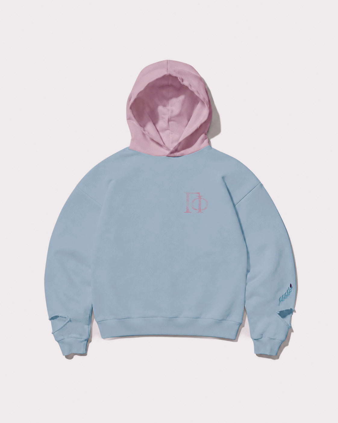 Agios Georgios Hoodie Blue and Pink