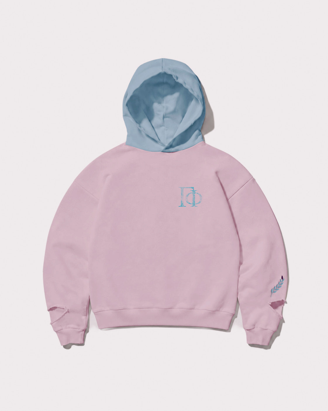 Agios Georgios Hoodie Pink and Blue