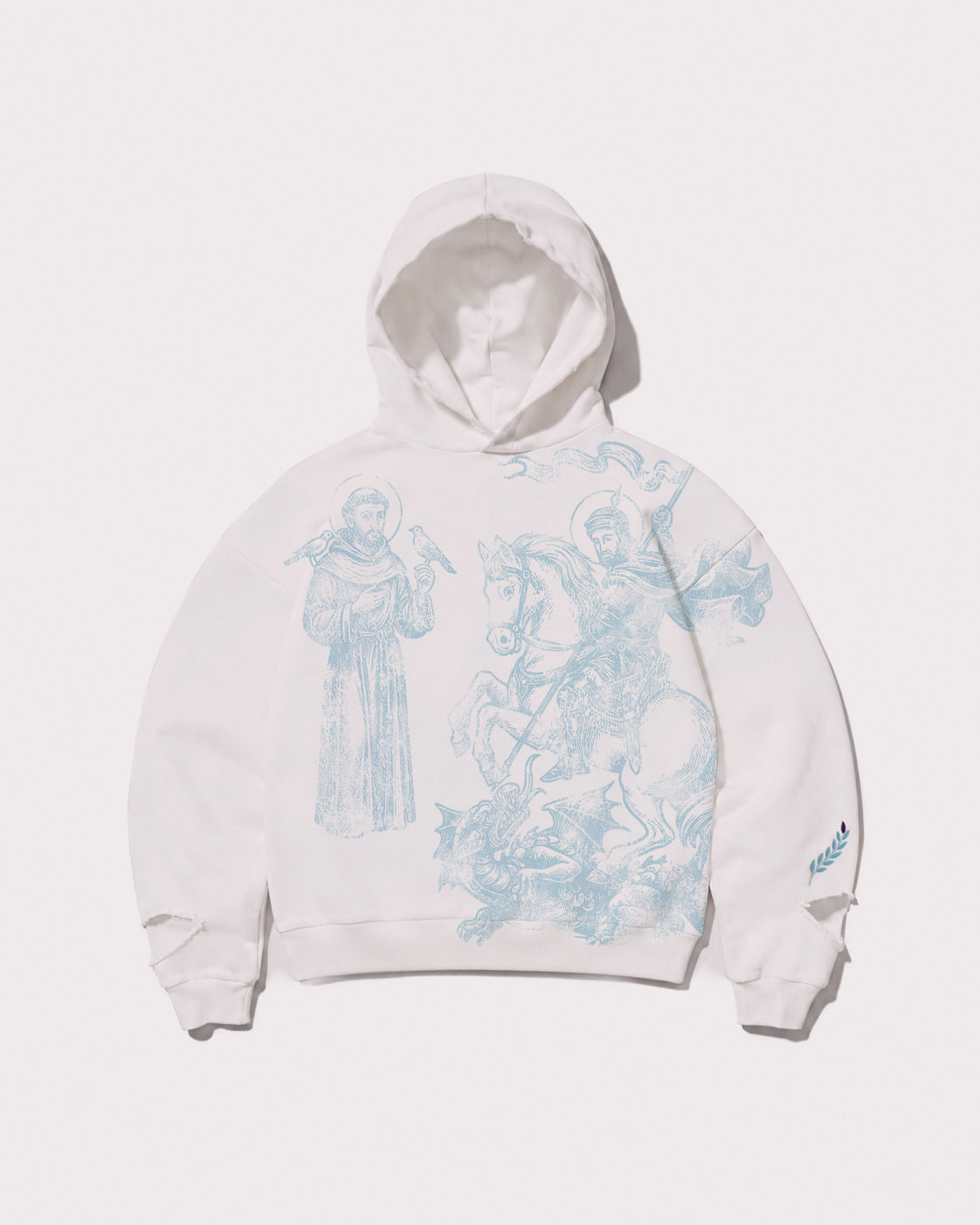 My Saints Hoodie White and Blue