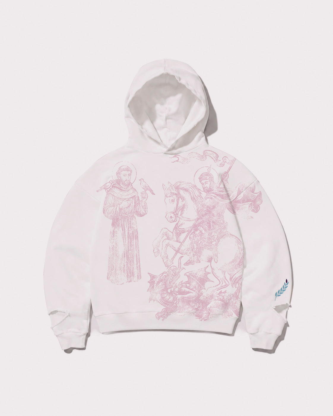 My Saints Hoodie White and Pink