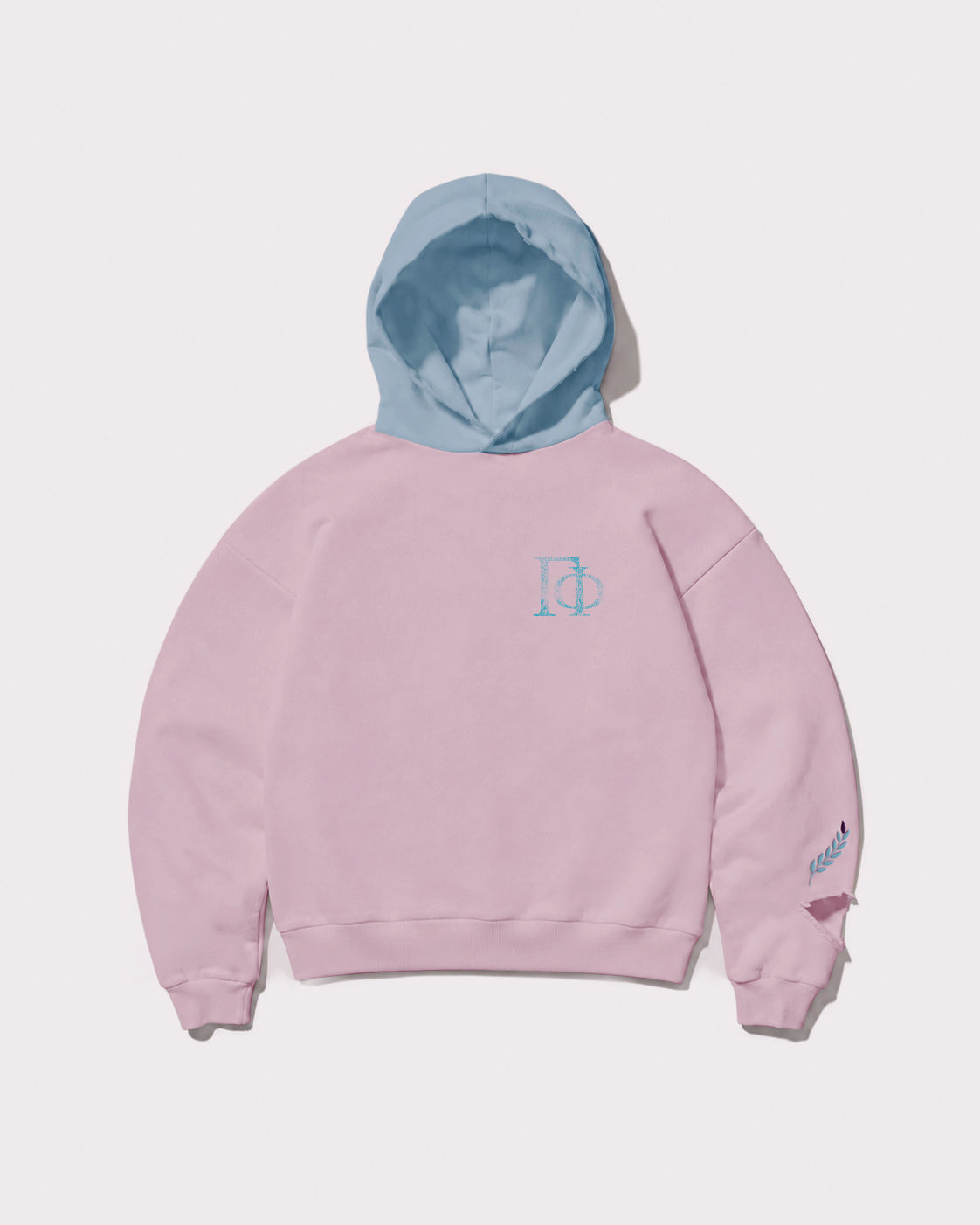 Agios Georgios Hoodie Pink and Blue