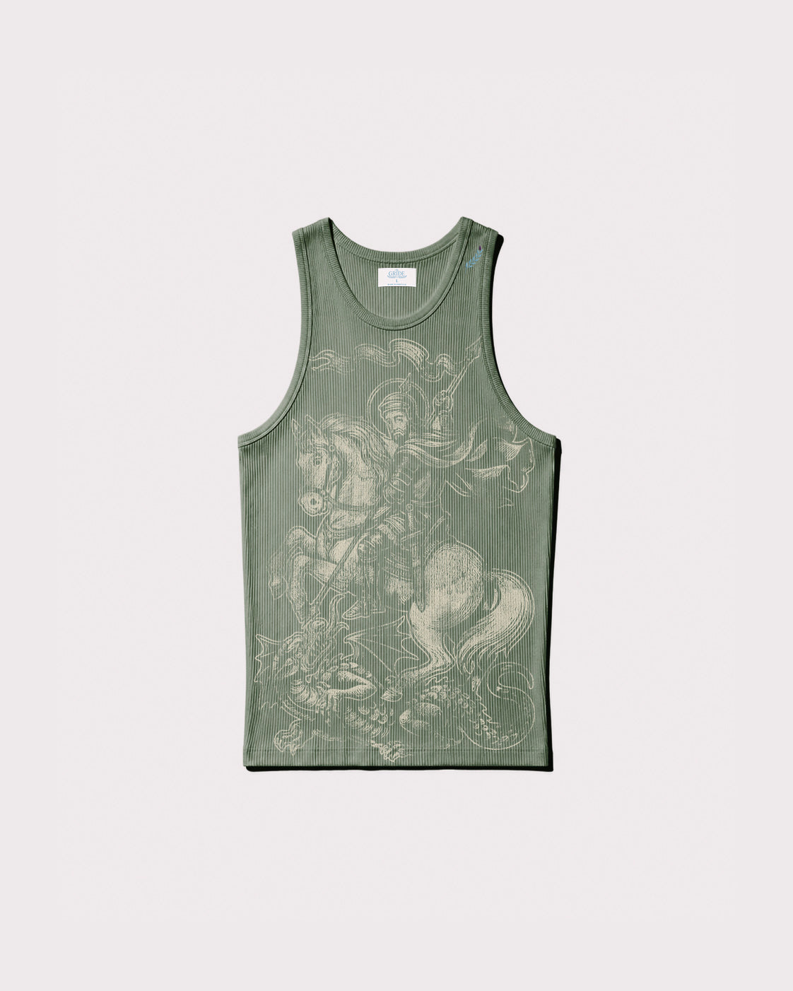 My Saints Tanktop Green and Beige