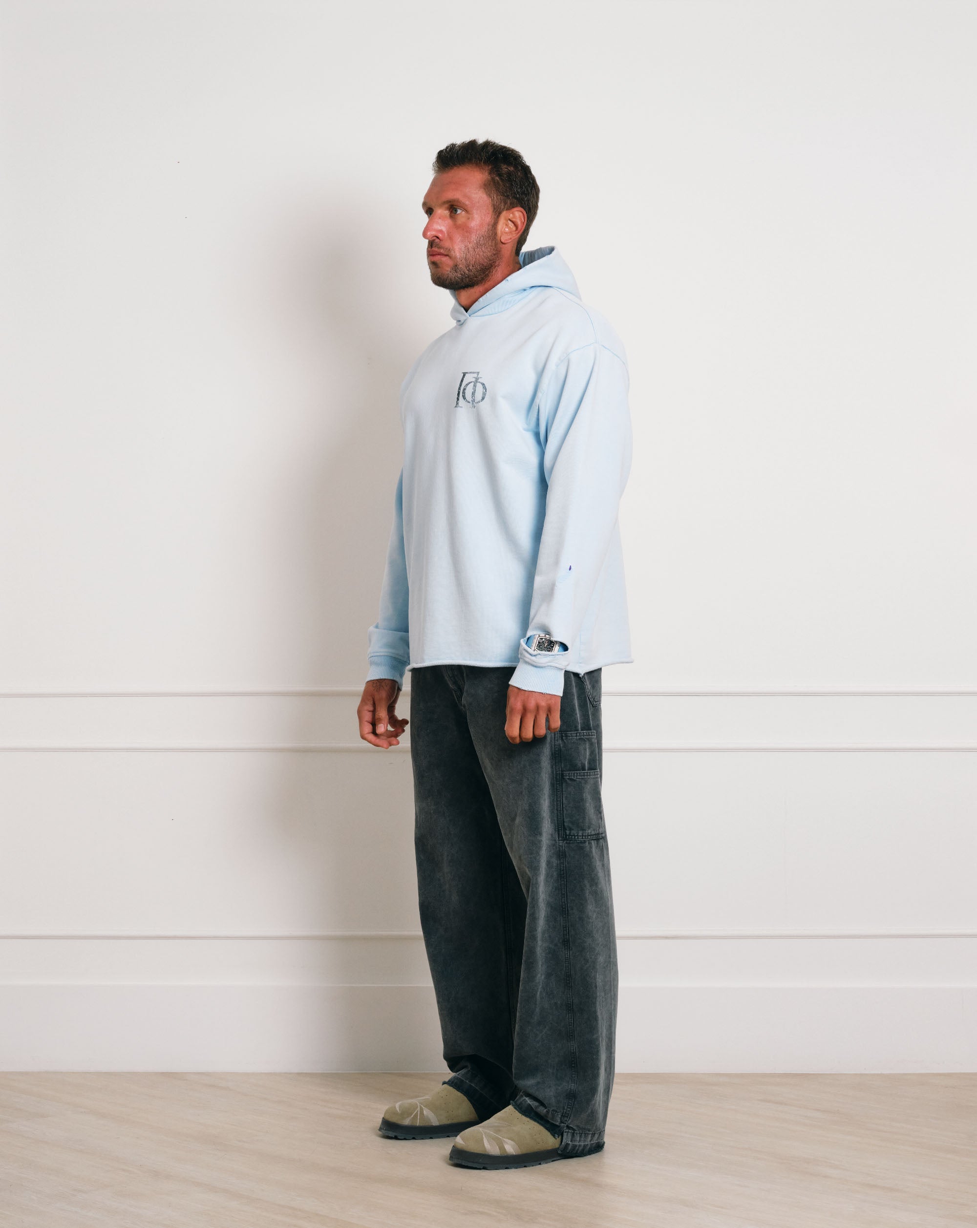 The Gride Crest Hoodie Blue