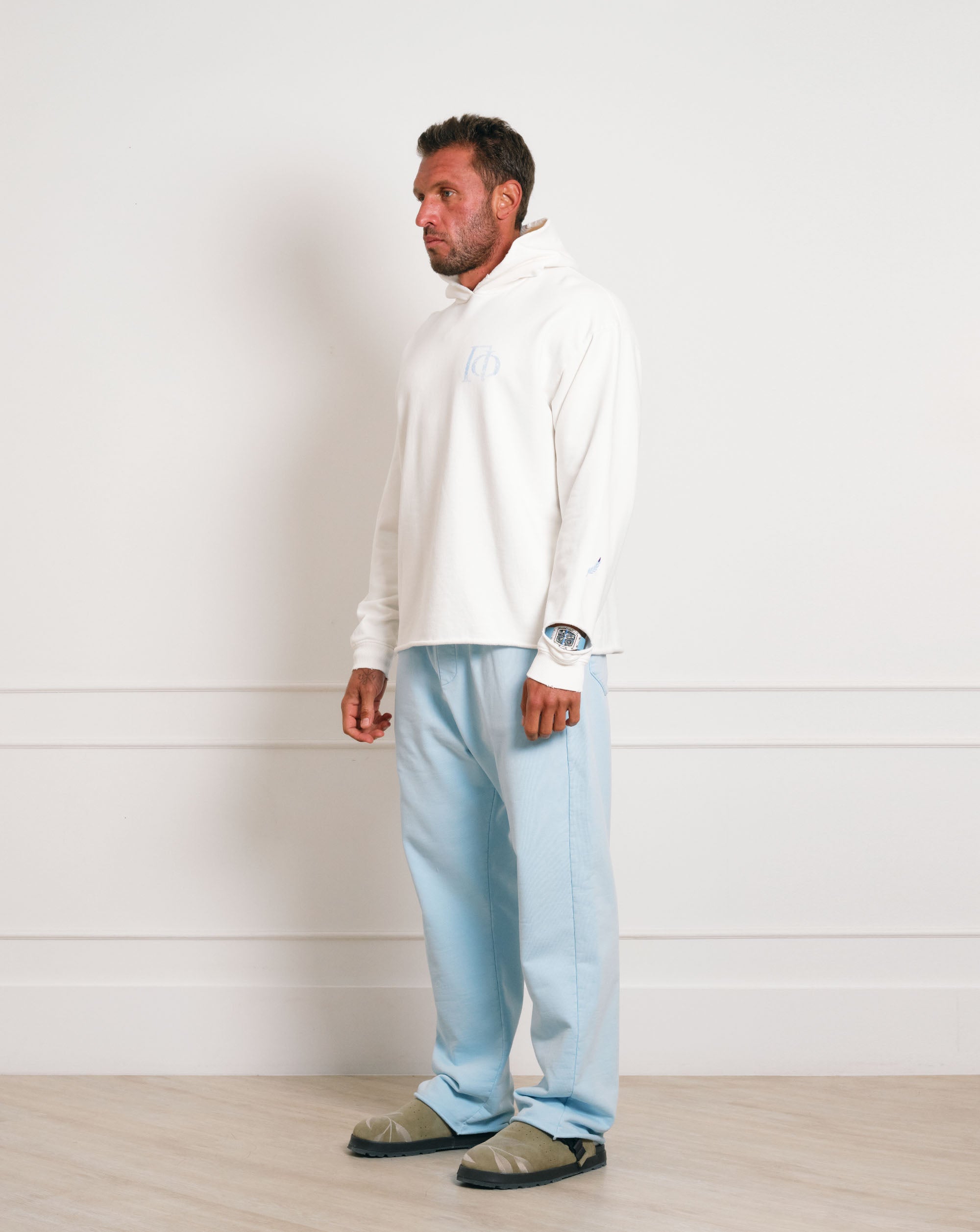 The Gride Crest Hoodie White