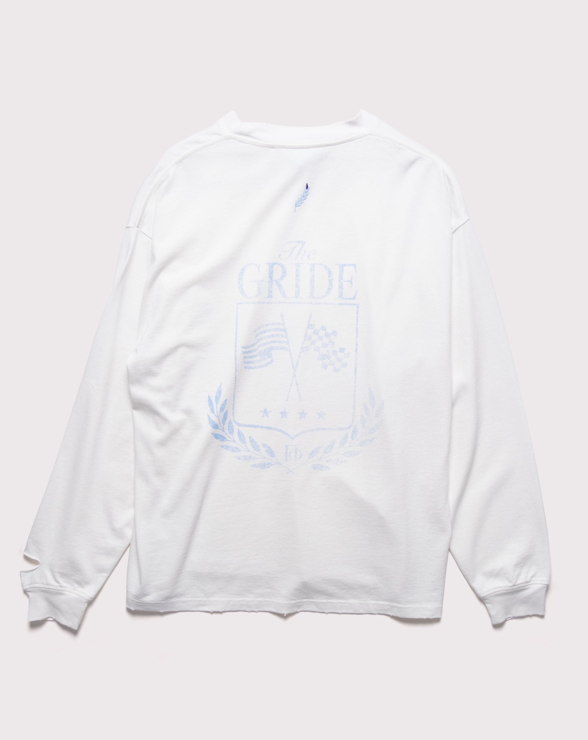 The Gride Crest Long Sleeve T-shirt White