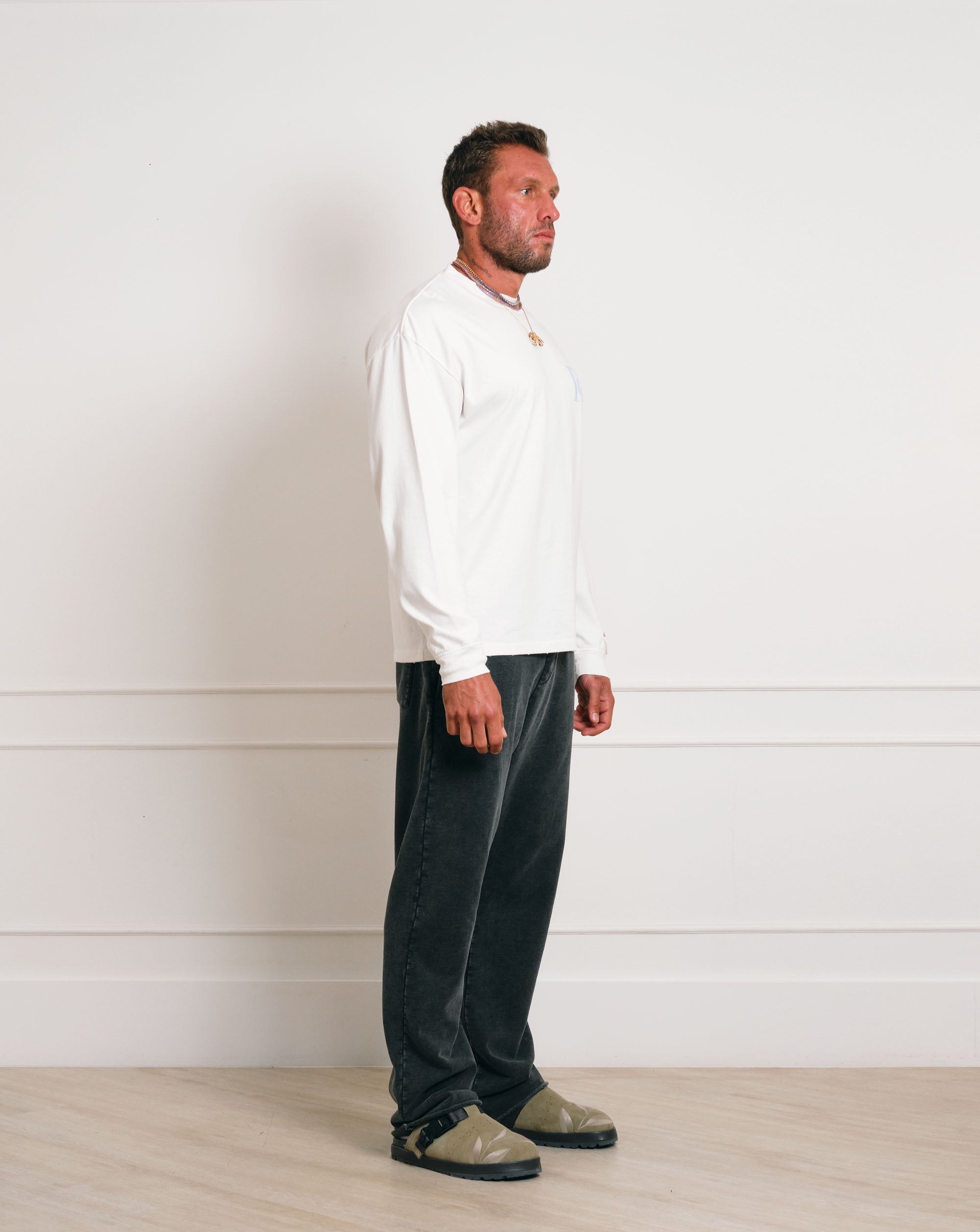 The Gride Crest Long Sleeve T-shirt White