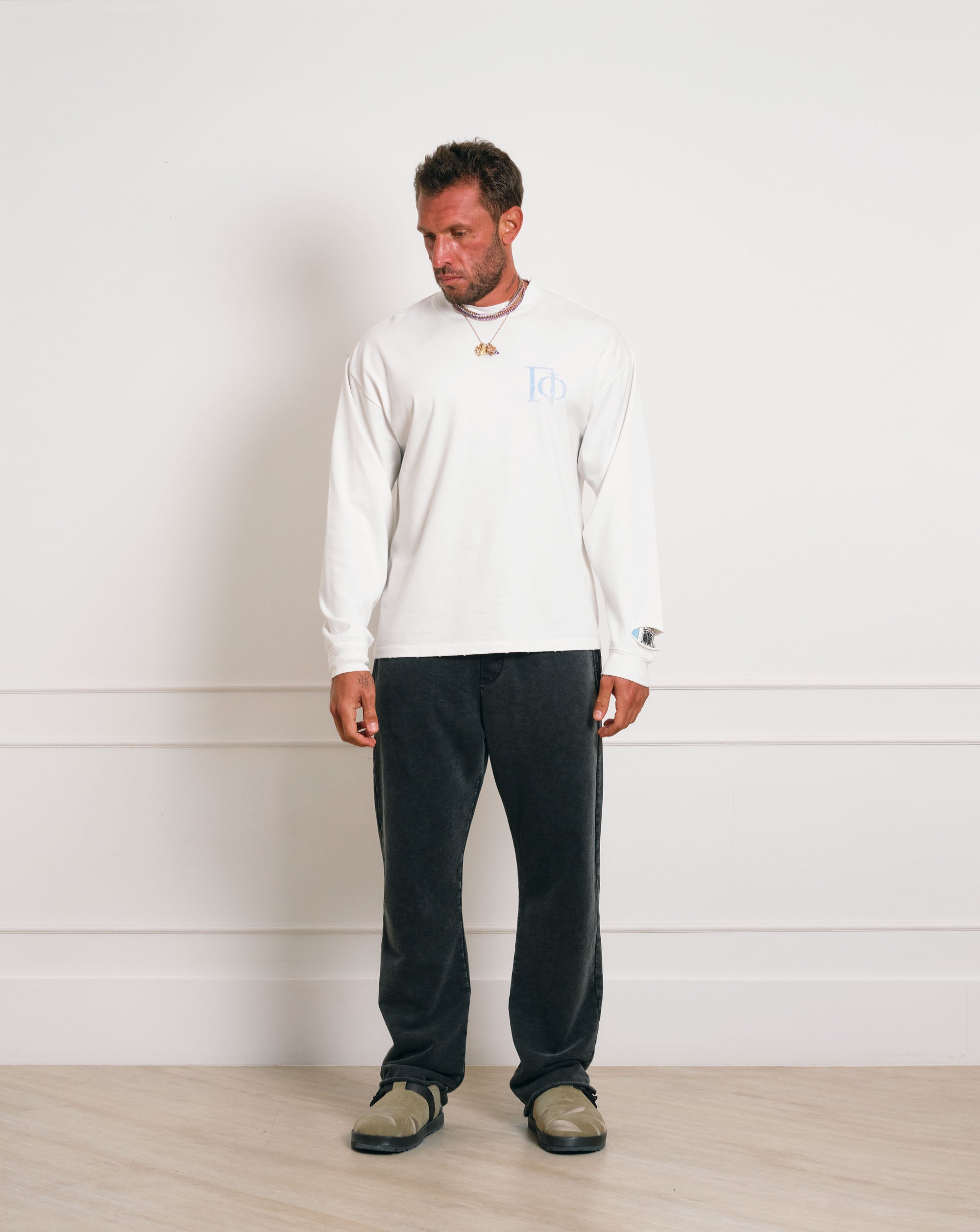 The Gride Crest Long Sleeve T-shirt White