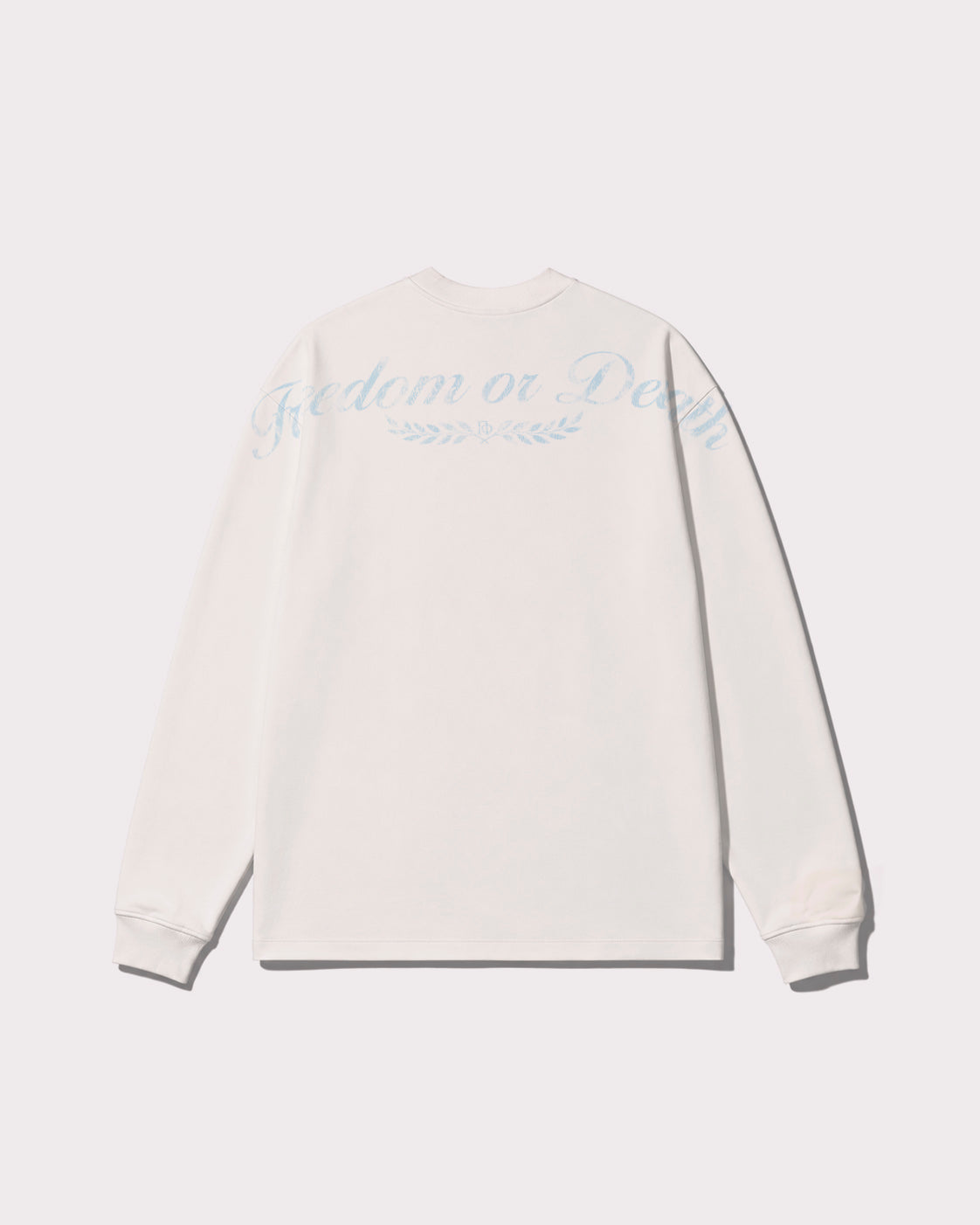 The Gride F or D Long Sleeve T-shirt White and Blue back view
