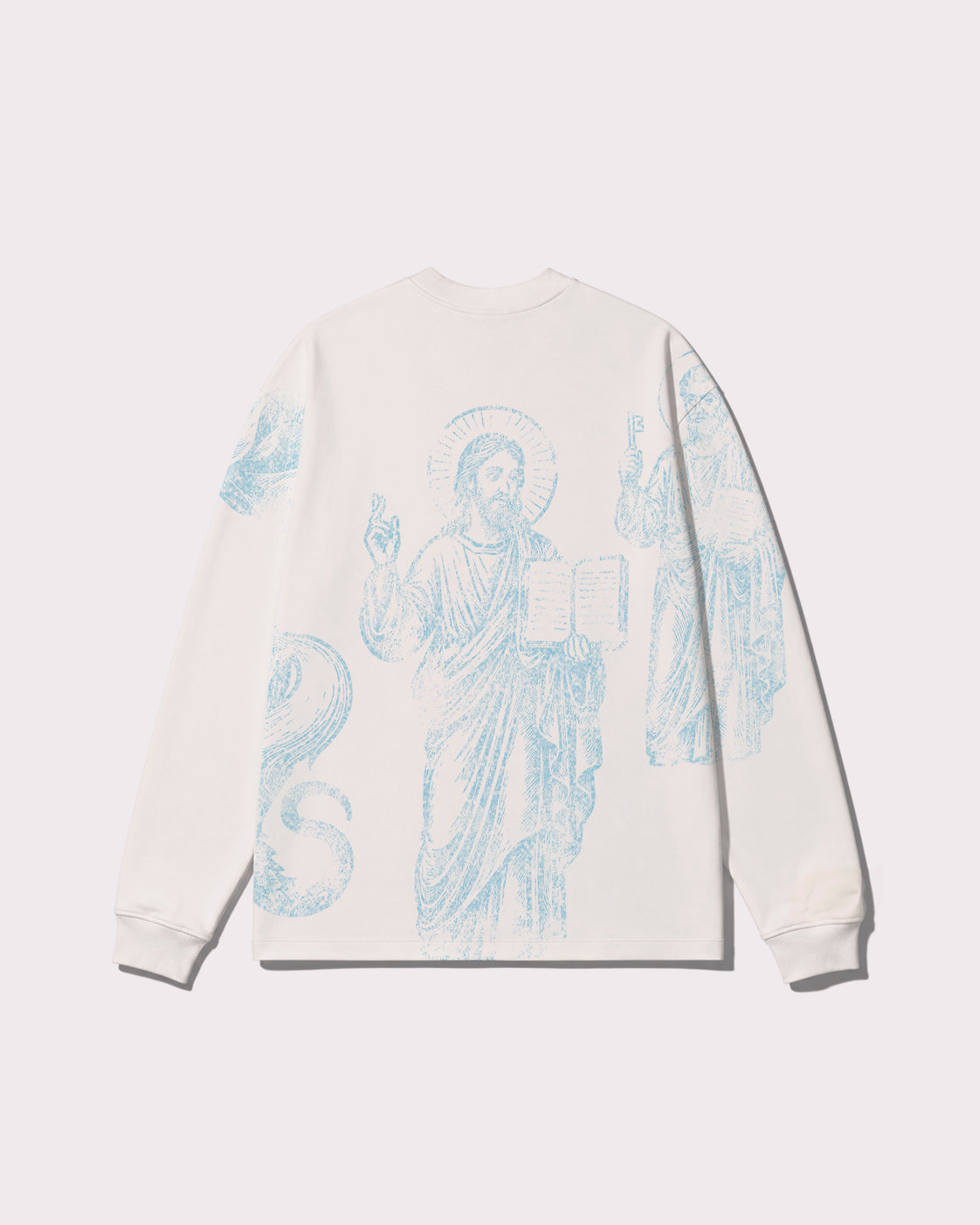 My Saints Long Sleeve T-shirt White and Blue back view