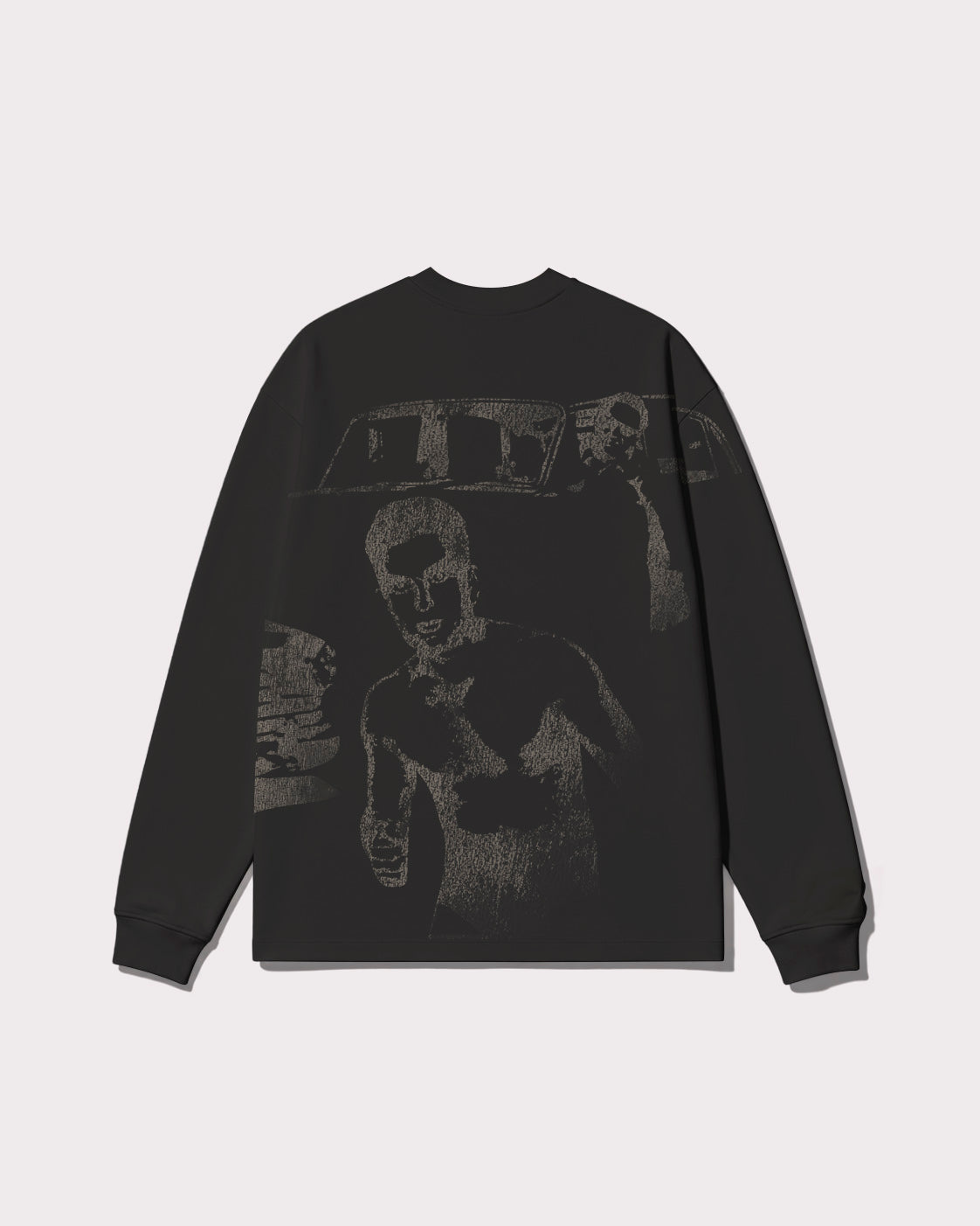 GF's Grandpa Long Sleeve T-shirt Gray and Beige back view